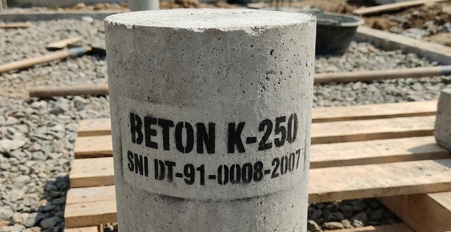 cara menghitung kebutuhan cor beton k250