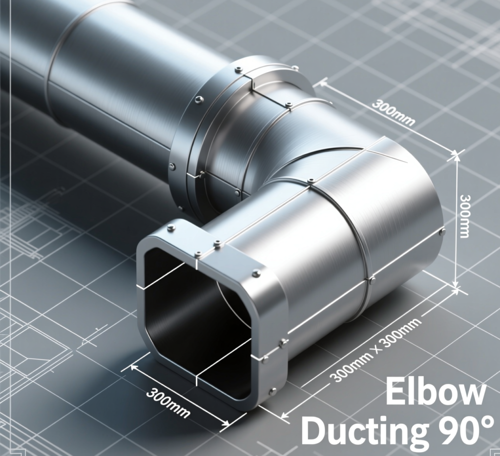 gambar elbow ducting autocad