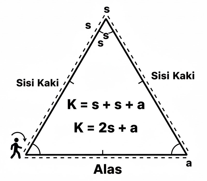 rumus keliling segitiga sama kaki