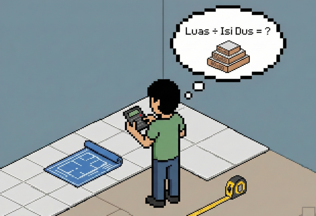 cara menghitung kebutuhan keramik