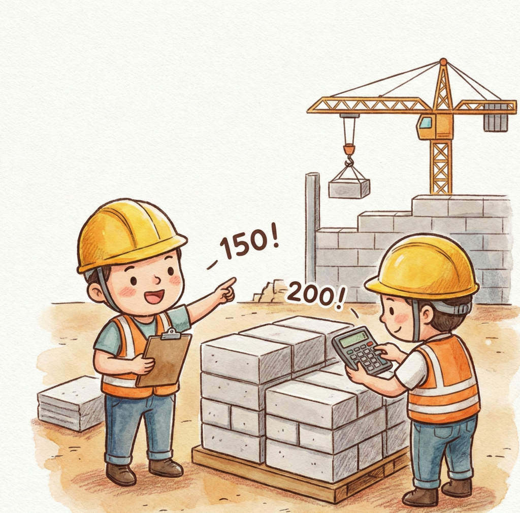 1 kubik hebel isi berapa