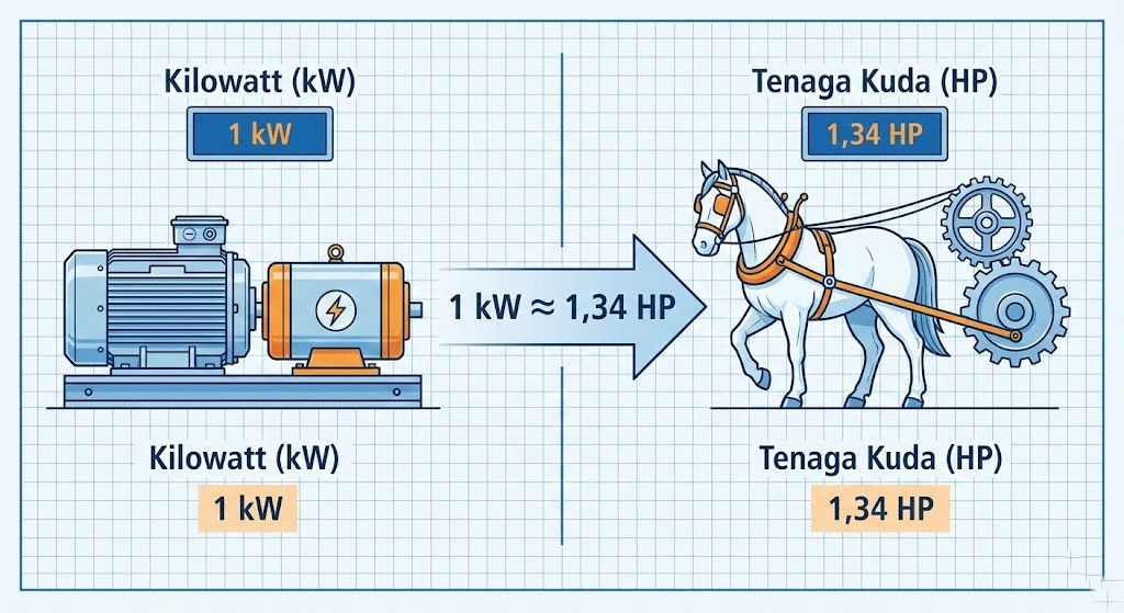 kilowatt ke daya kuda