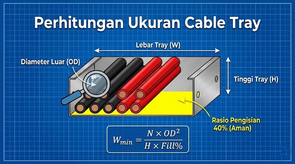 ukuran kabel tray