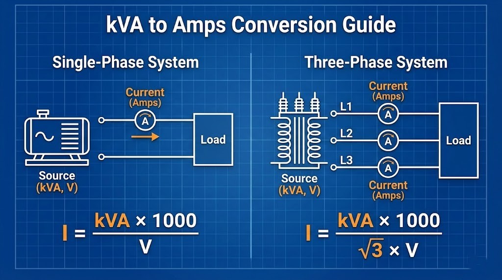 kva to amps calculator